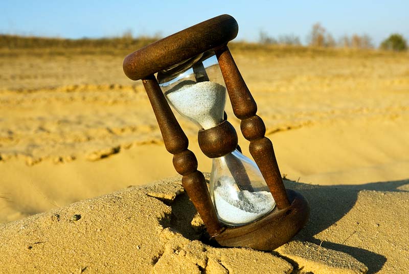Timglas i sanden