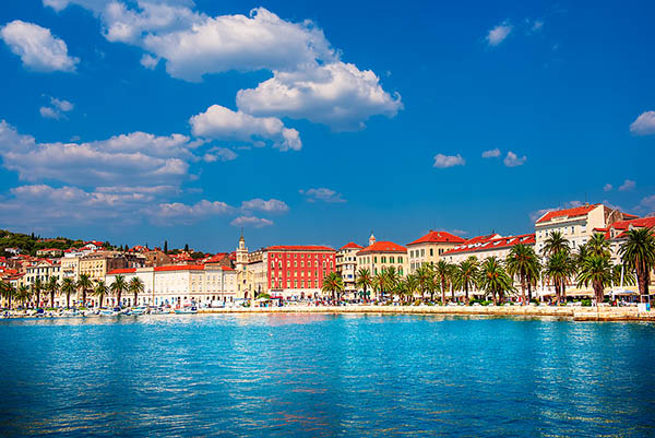 Strand i Split, Kroatien